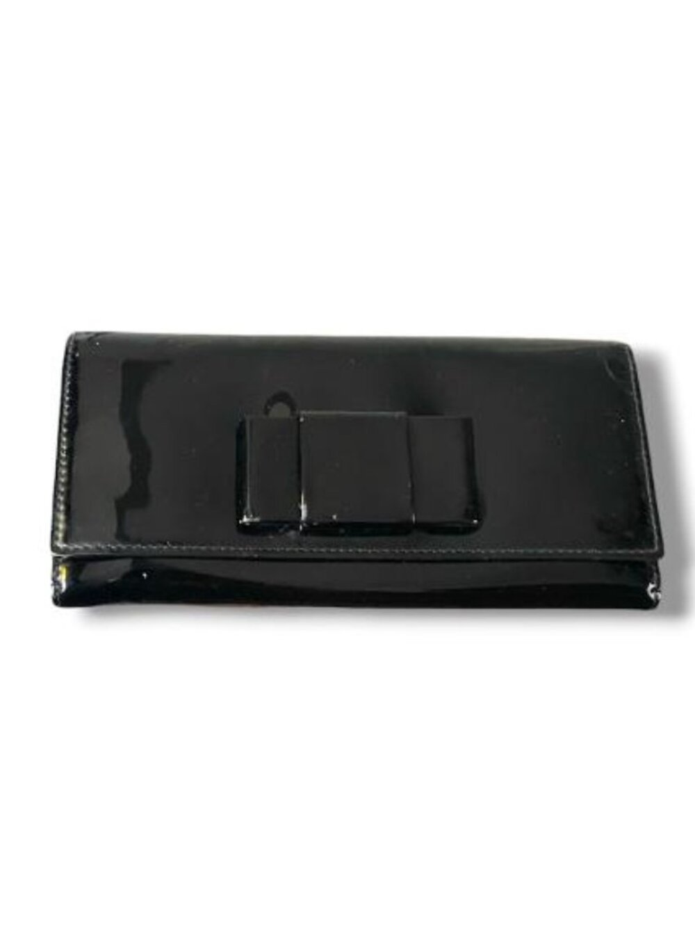 MIU MIU - Enamel PATENT LEATHER Black Long Wallet for Women 5M1109